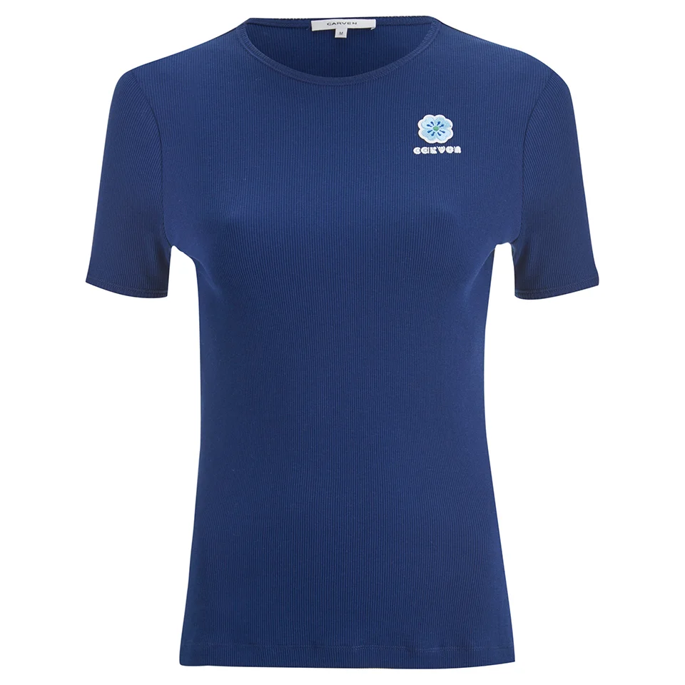 Carven Women's Logo T-Shirt - Blue Image 1