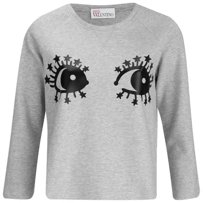 REDValentino Women's Eyes T- Shirt - Grey