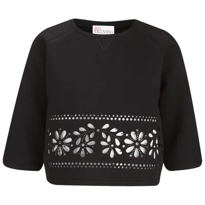 REDValentino Women's Cut Out Detail Sweatshirt - Black