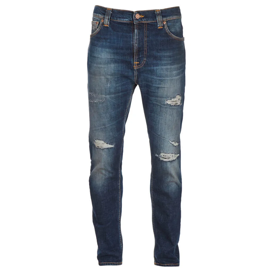 Nudie Jeans Men's Brute Knut Tapered Cropped Jeans - Blue Reed Image 1