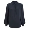 The Fifth Label Women's Stay A While Long Sleeve Shirt - Petrol Blue - Image 1