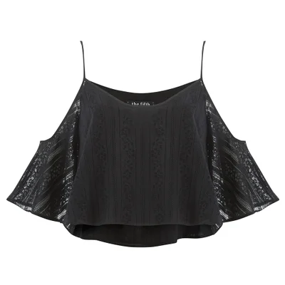 The Fifth Label Women's Sad Song Cold Shoulder Lace Top - Black