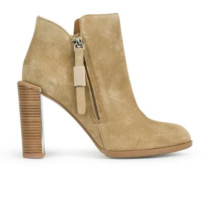 See By Chloé Women's Suede Heeled Ankle Boots - Beige