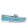 Sperry Men's A/O 2-Eye White Cap Canvas Boat Shoes - Turquoise - Image 1
