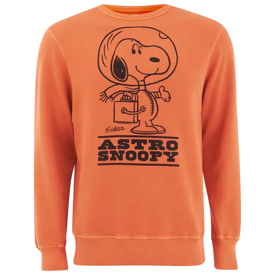 TSPTR Men's Astro Snoopy Crew Neck Sweatshirt - Orange Image 1