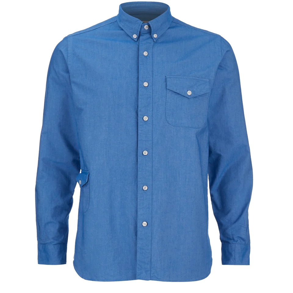 Garbstore Men's Fall Long Sleeve Shirt - Blue Image 1