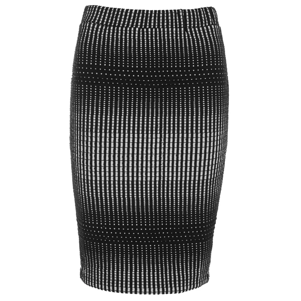 French Connection Women's Coordinating Pencil Skirt - Black and White Image 1