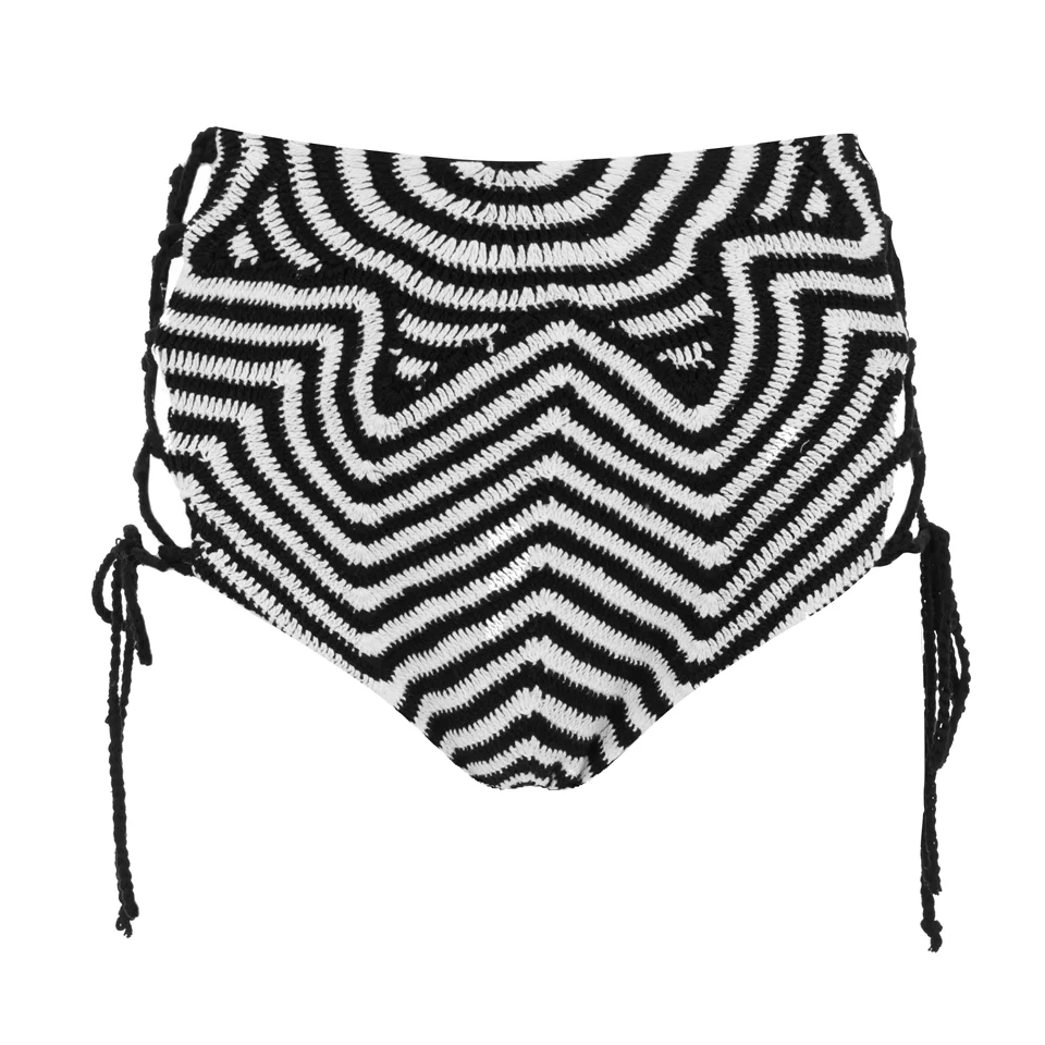 Mara Hoffman Women's Crochet Lace Up Side Bikini Bottoms - Starbasket Crochet Image 1