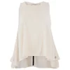 Maison Scotch Women's Sleeveless Top In Drapy Cotton Quality and Embroidery - White - Image 1