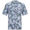 Maison Kitsuné Men's Hibiscus Safari Short Sleeve Shirt - Emerald Sky - Image 1
