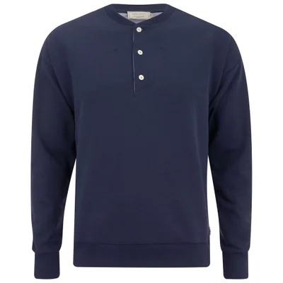 Maison Kitsuné Men's Button Sweatshirt - Navy