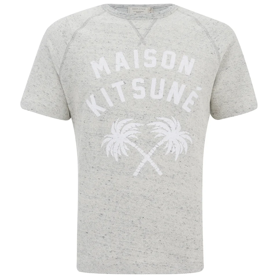 Maison Kitsuné Men's Cotton Fleece T-Shirt - Grey Melange Image 1