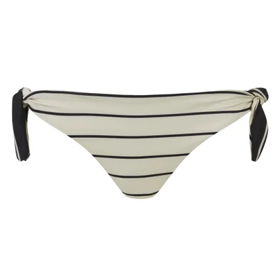 Solid & Striped Women's The Jane Bikini Bottom - Black & Cream Stripe