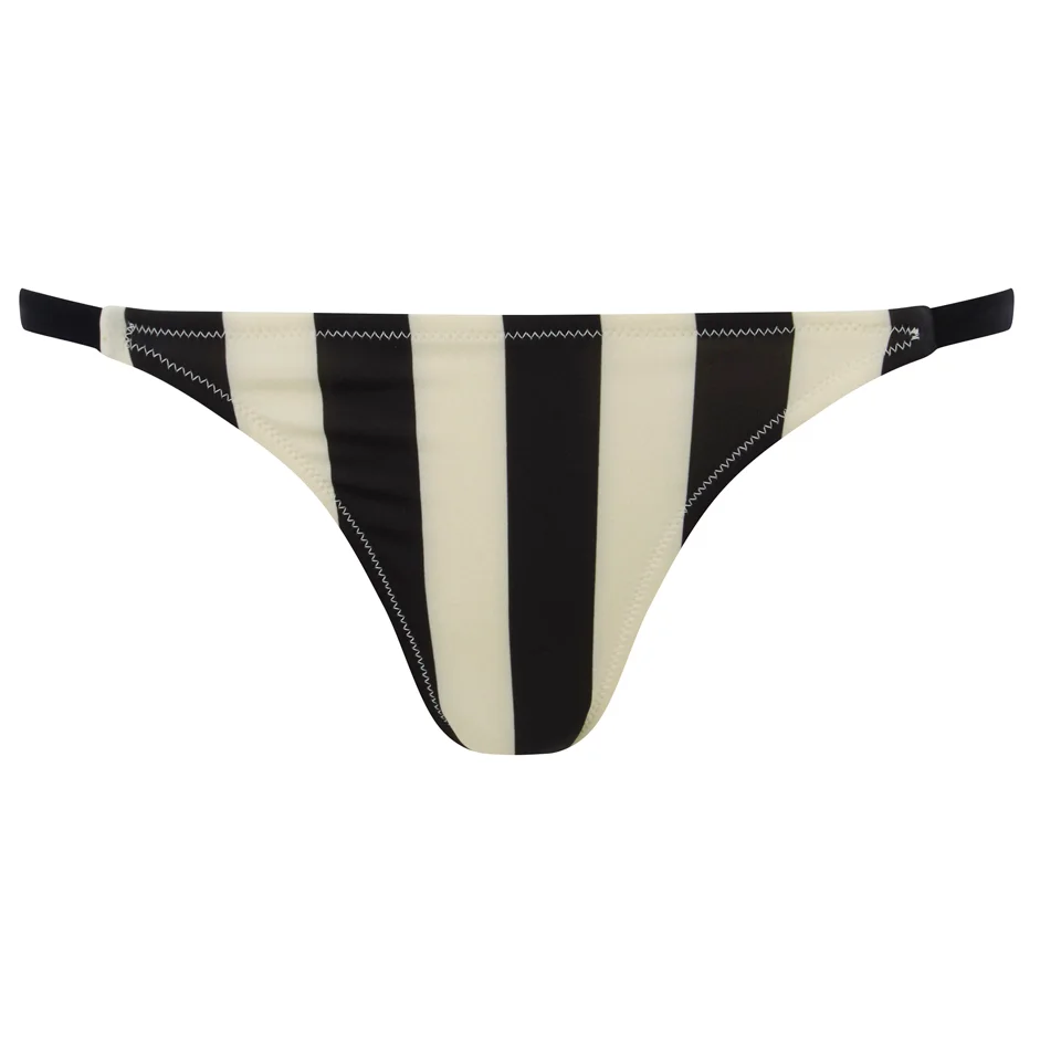 Solid & Striped Women's The Morgan Bikini Bottom - Black & Cream Image 1