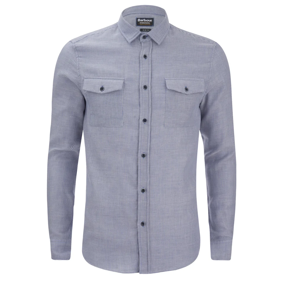 Barbour International Men's Archie Long Sleeve Shirt - Blue Image 1