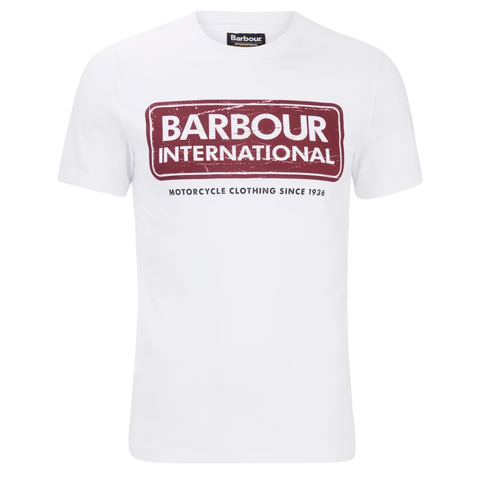 Barbour International Men's Logo T-Shirt - White Image 1