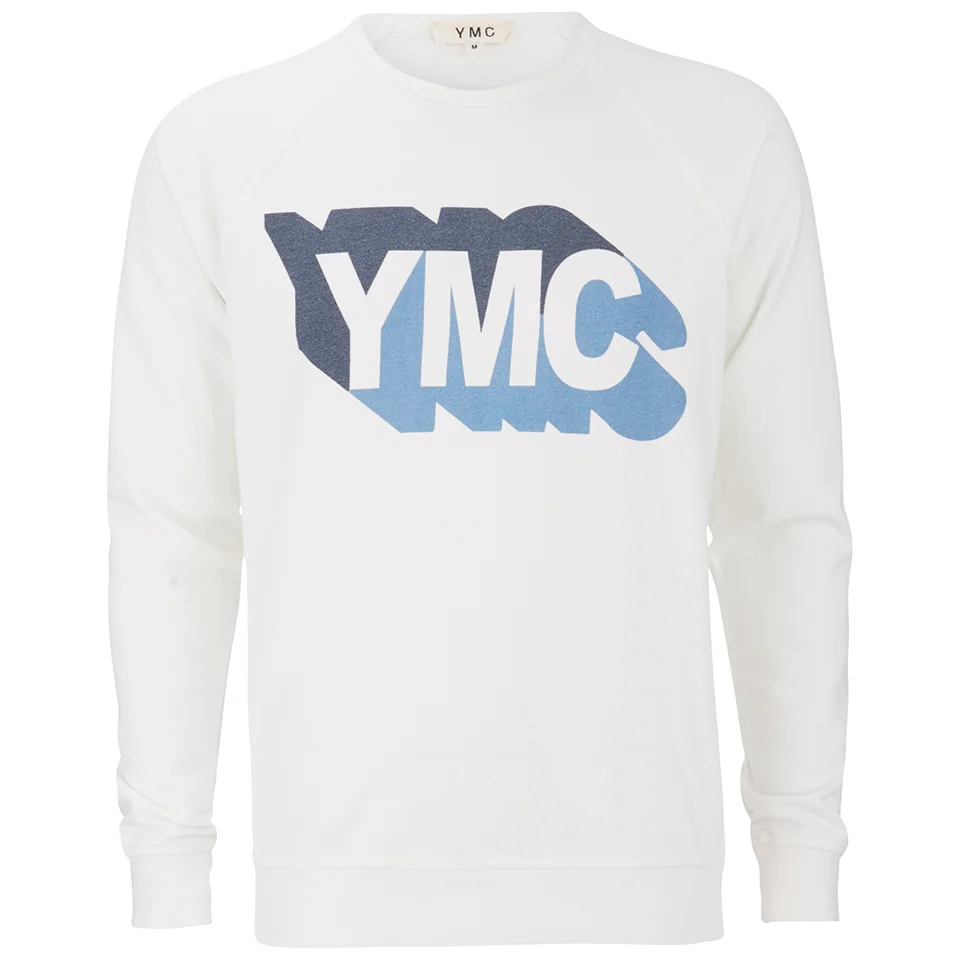 YMC Men's Shadow YMC Sweatshirt - White Image 1