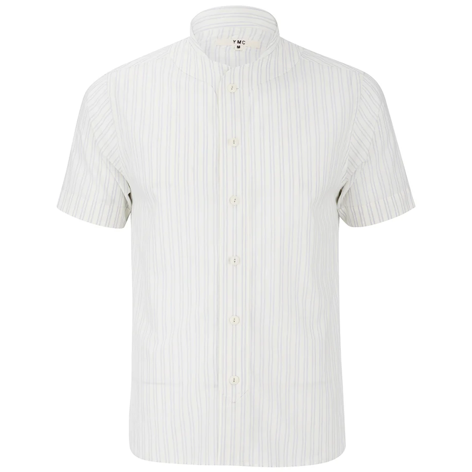 YMC Men's Double Stripe Baseball Shirt - Cream Image 1