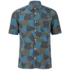 YMC Men's Spot Cloud Short Sleeve Shirt - Blue - Image 1