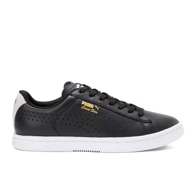 Puma Men's Tennis Court Star Crafted Low Top Trainers - Black/Glacier