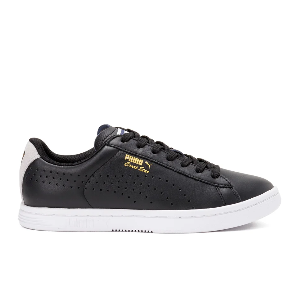 Puma Men's Tennis Court Star Crafted Low Top Trainers - Black/Glacier Image 1