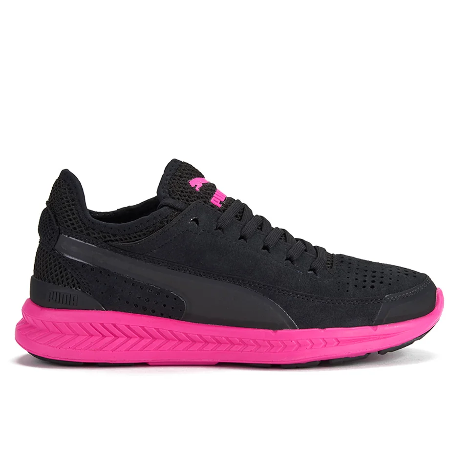 Puma Women's Ignite Sock Low Top Trainers - Black/Pink Image 1