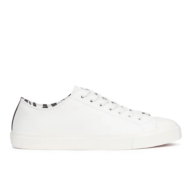 Paul Smith Shoes Men's Indie Vulcanised Trainers - White Mono
