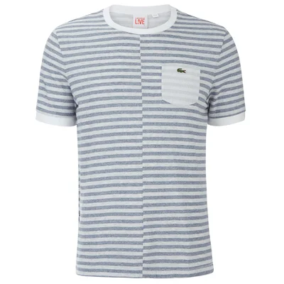 Lacoste Live Men's Pocket T-Shirt - Blue/White