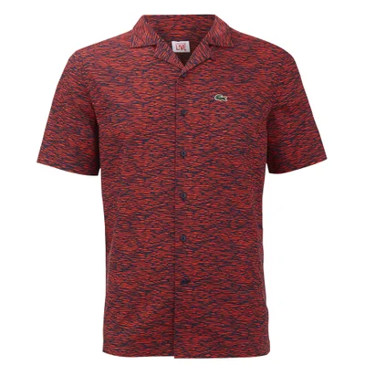 Lacoste Live Men's Printed Short Sleeve Shirt - Red