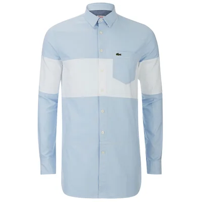 Lacoste Live Men's Long Sleeve Shirt - Blue Oxford