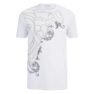 Versace Collection Men's Printed Crew Neck T-Shirt - White