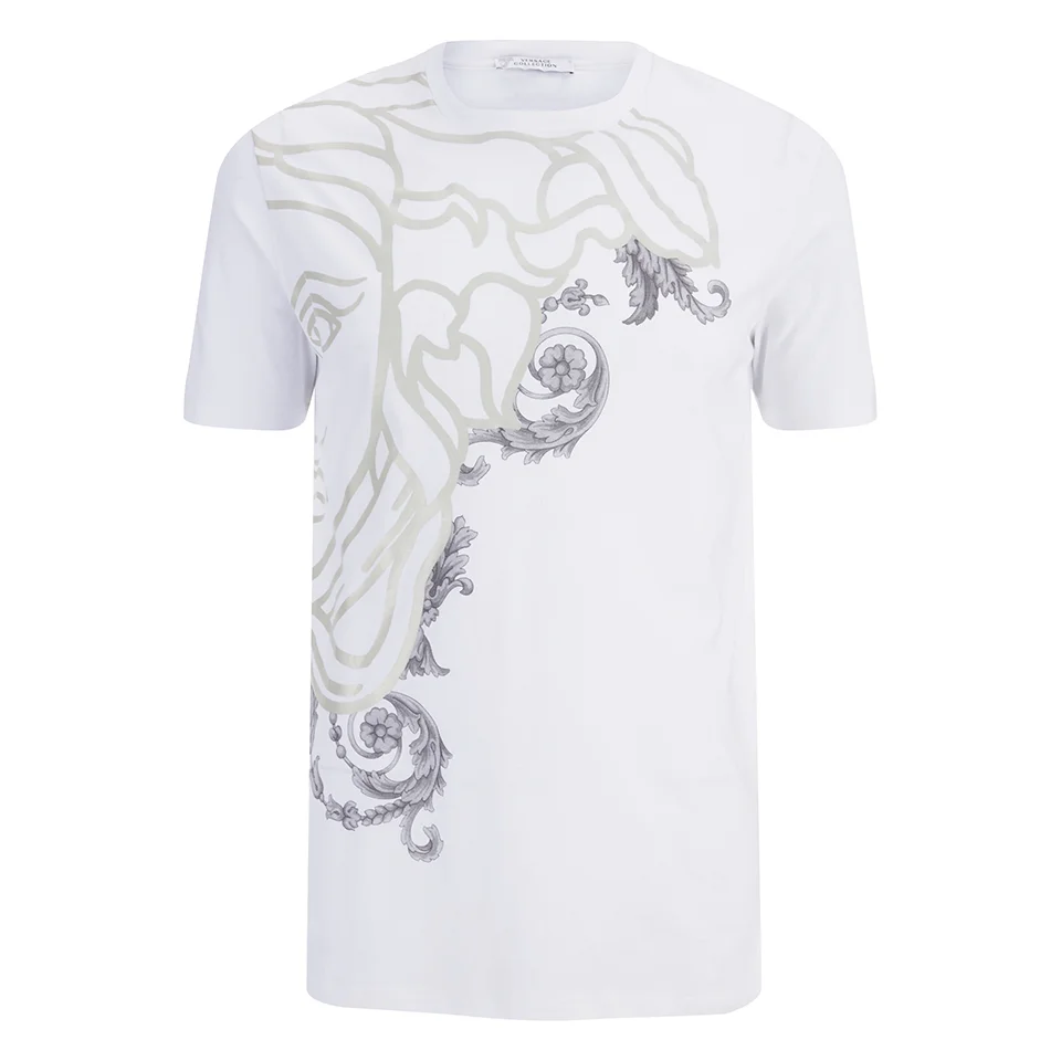 Versace Collection Men's Printed Crew Neck T-Shirt - White Image 1