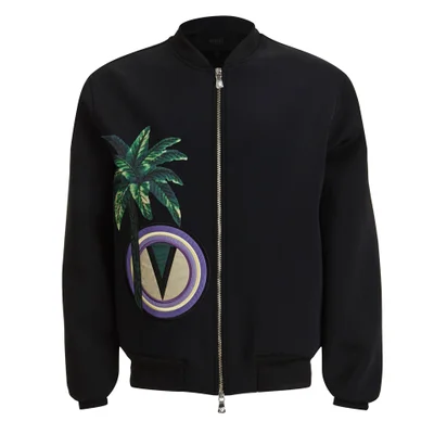 Versus Versace Men's Palm Logo Blouson Bomber Jacket - Black