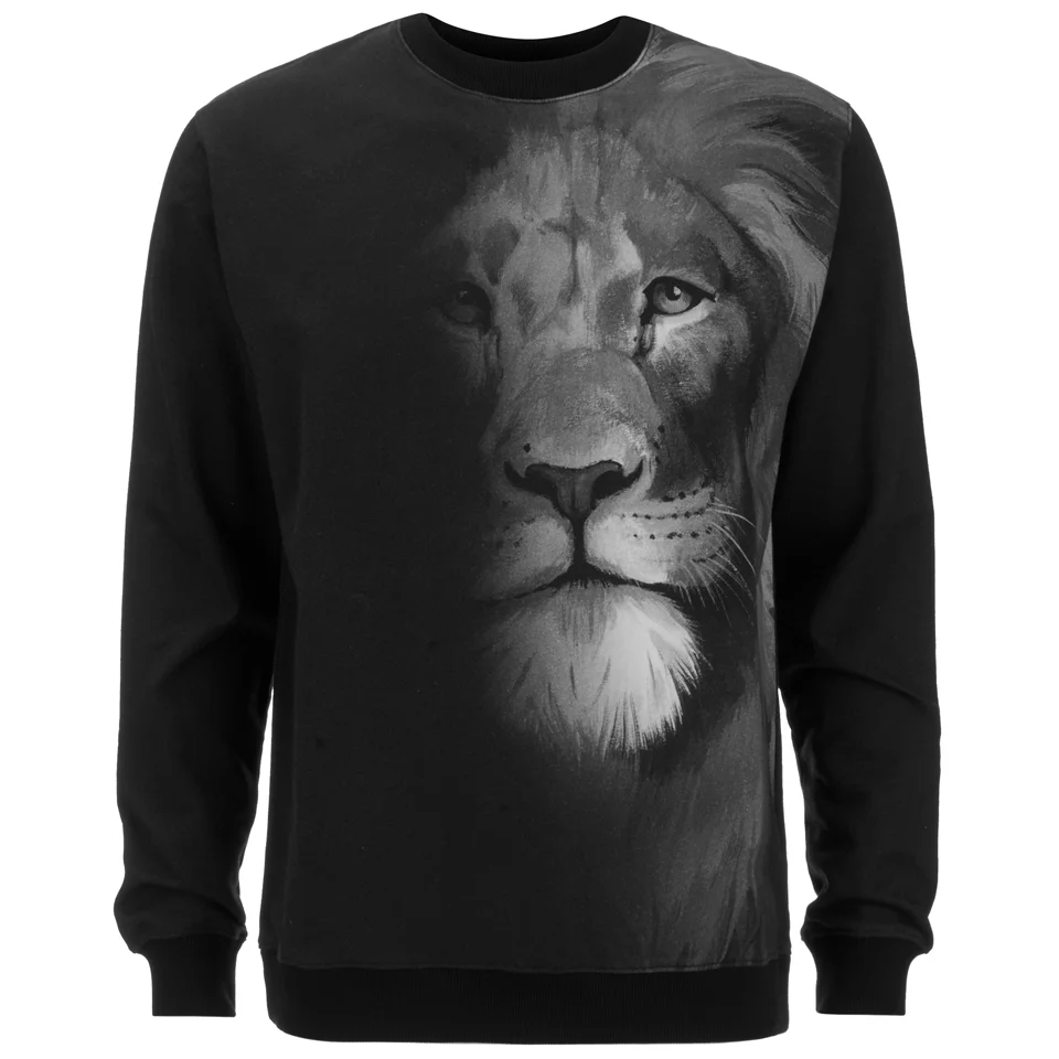 Versus Versace Men's Faded Lion Logo Sweatshirt - Black Image 1