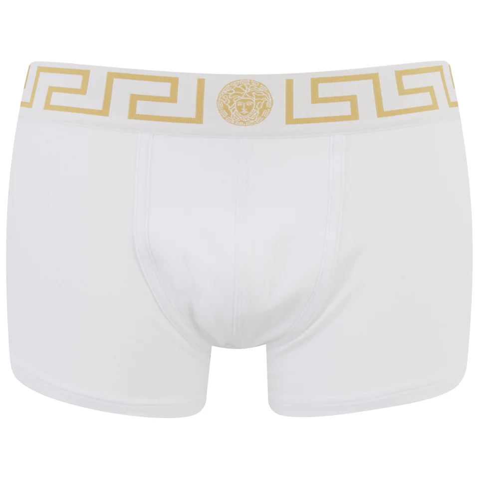 Versace Collection Men's Iconic Low Rise Trunk Boxer Shorts - White Image 1