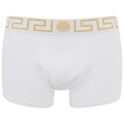 Versace Collection Men's Iconic Low Rise Trunk Boxer Shorts - White