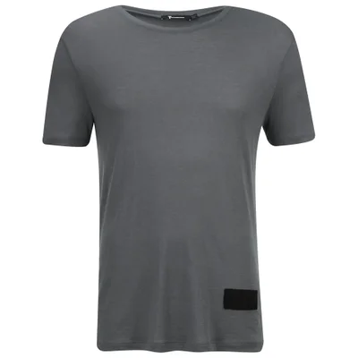 T by Alexander Wang Men's Short Sleeve T-Shirt with Silk Patch - Slate
