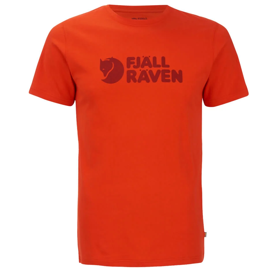 Fjallraven Men's Logo T-Shirt - Flame Orange Image 1