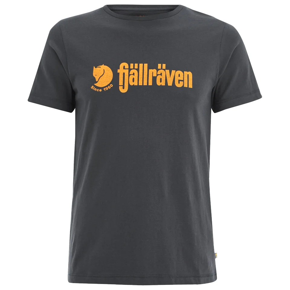 Fjallraven Men's Logo T-Shirt - Dark Navy/Ochre Image 1