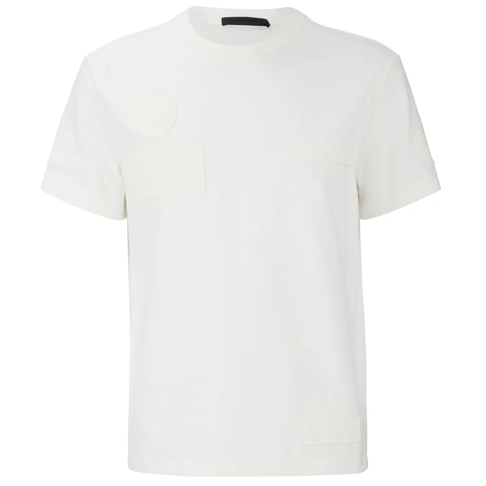 Alexander Wang Men's Raw Edge Patched Short Sleeve T-Shirt - White Image 1