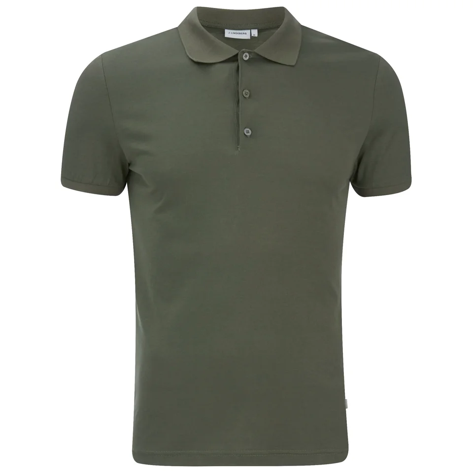 J.Lindeberg Men's Short Sleeve Polo Shirt - Military Green Image 1