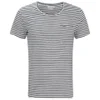 J.Lindeberg Men's Crew Neck Stripe T-Shirt - Off White - Image 1