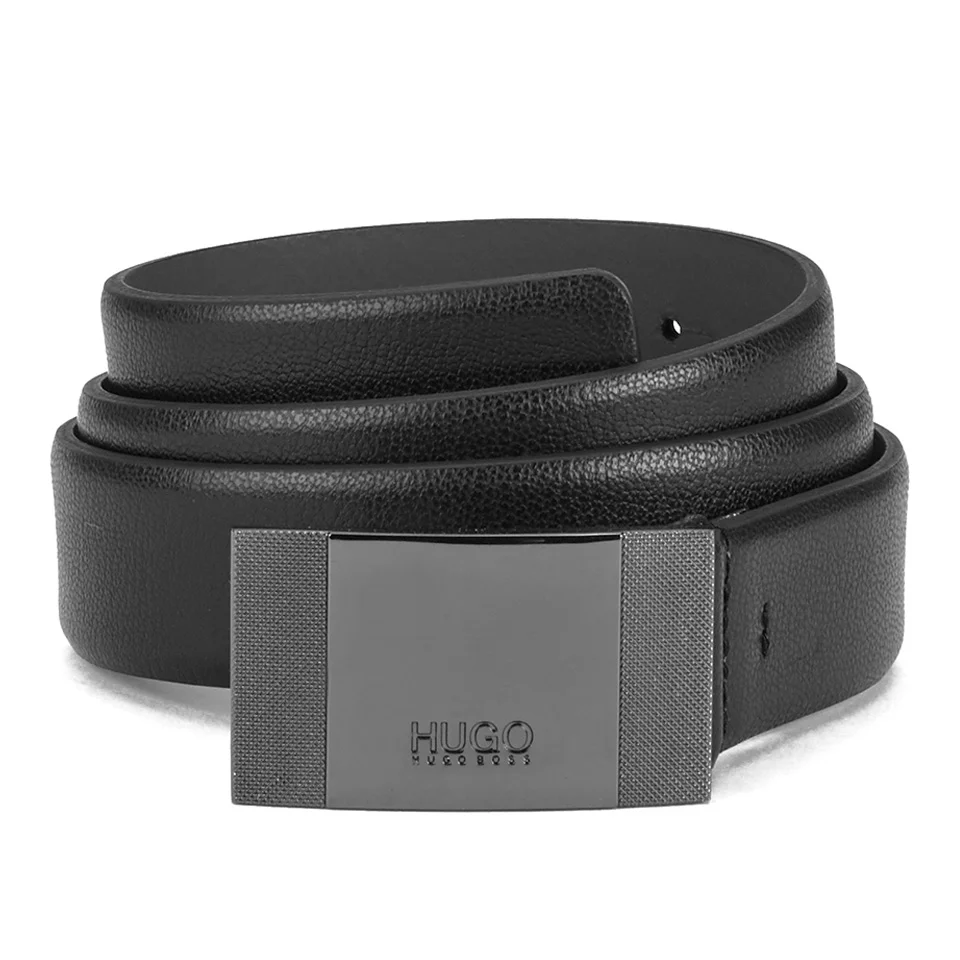 BOSS Hugo Boss Men's C-Baxtero Solid Buckle Leather Belt - Black Image 1