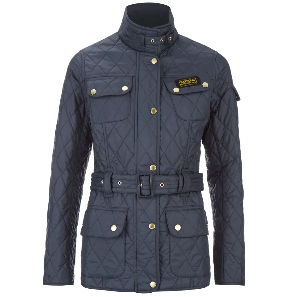 Barbour International Women's Quilted Jacket - Navy Image 1