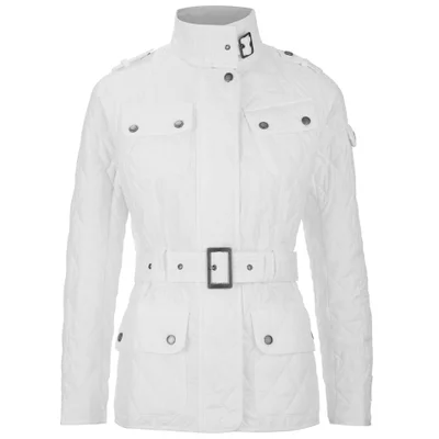 Barbour International Women's Spring Tourer Quilted Jacket - White