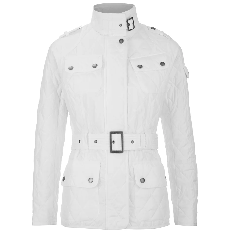 Barbour International Women's Spring Tourer Quilted Jacket - White Image 1