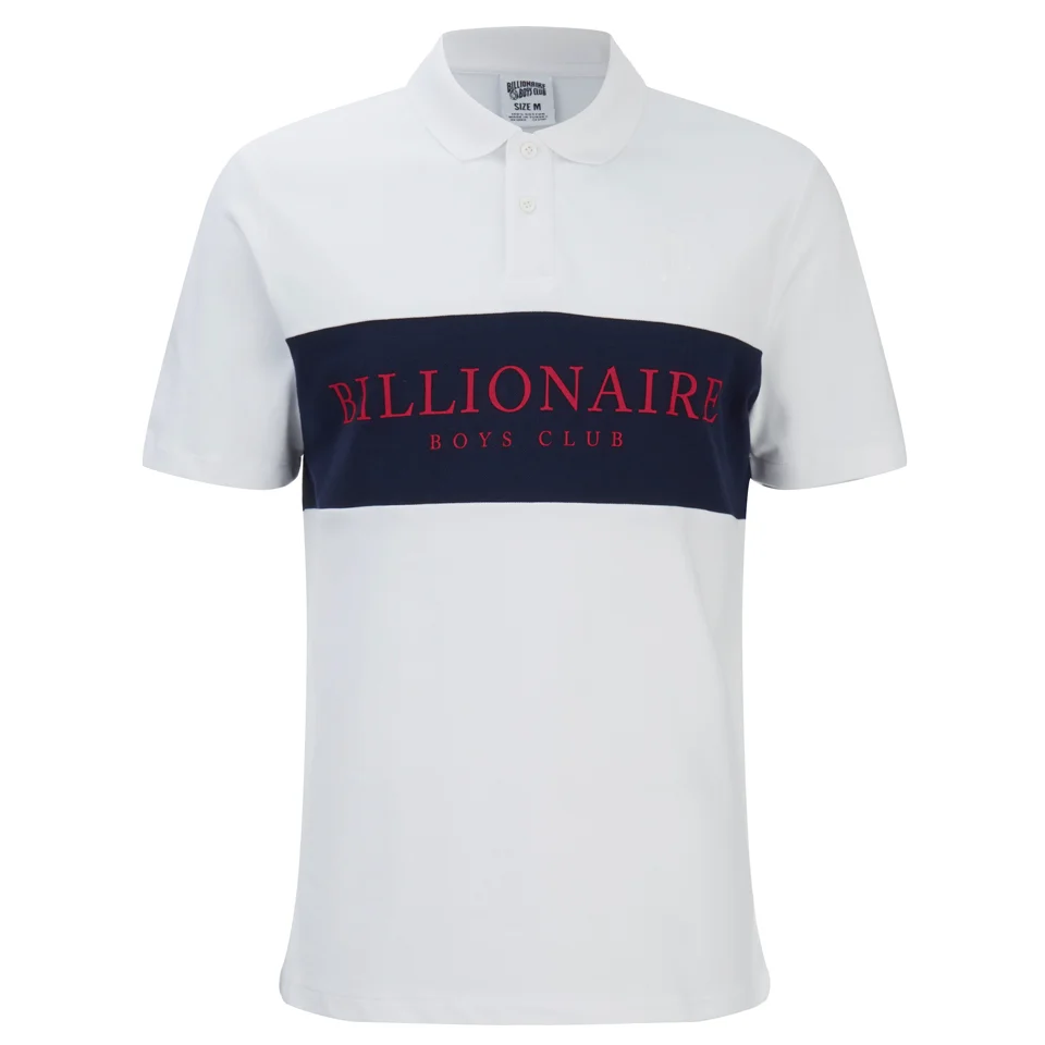 Billionaire Boys Club Men's Monaco Polo Shirt - White/Navy Image 1