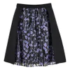 Carven Women's Floral Skirt - Black/Lilac - Image 1