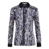 Carven Women's Printed Blouse - Silver/Black/Lilac - Image 1