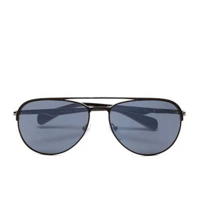 Prada Men's Conceptual Minimal Concept Sunglasses - Matte Black/Gunmetal